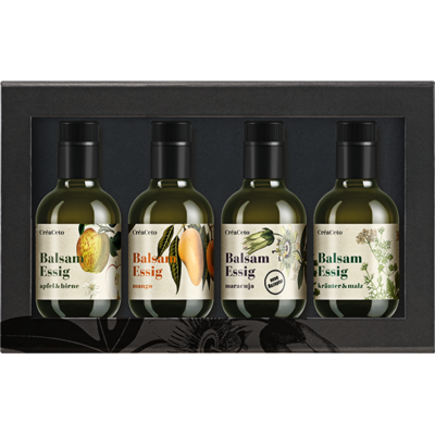 CréaCeto Essig Geschenkset 10 (Je 1 x CréaCeto Balsam-Essig 25cl Apfel