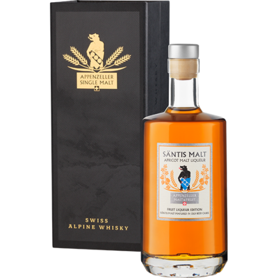 Geschenkpackung Lederetui schwarz Nr.7 (1x50cl) Apricot Malt Liqueur