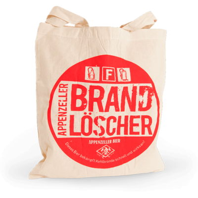 stabile Tragtasche Baumwolle mit BrandLöscher Sujet